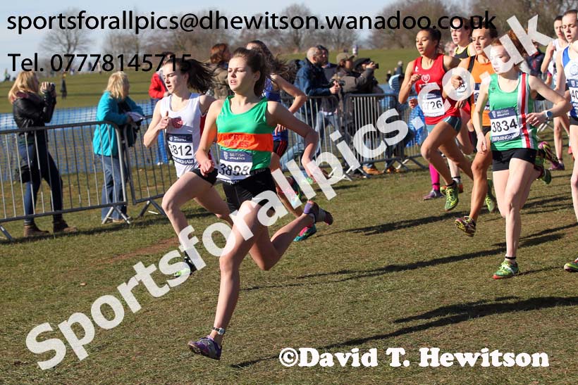 Girls under-15s Inter Counties Cross Country,  Cofton Park, Birmingham. Photo: David T. Hewitson/Sports for All Pics